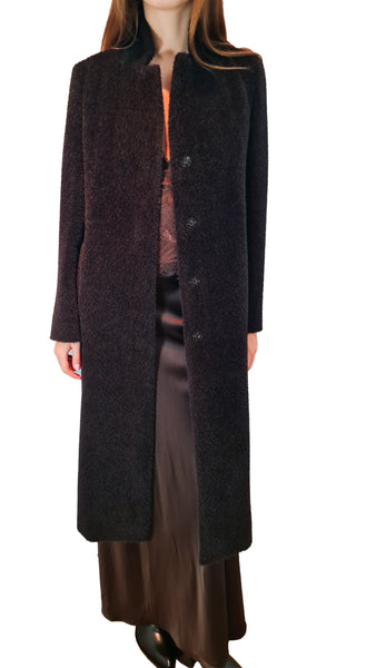 CINZIA ROCCA CHOCOLATE ALPACA COAT