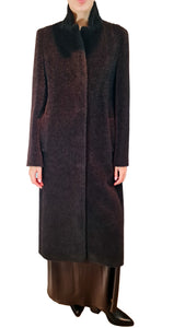 CINZIA ROCCA CHOCOLATE ALPACA COAT