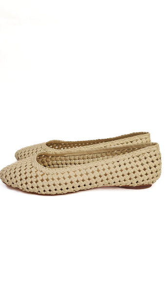 DRAGON DIFFUSION FLOWER OFF WHITE BALLERINAS