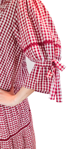 SEEMA KAHAI ANAIS RED BLOUSE