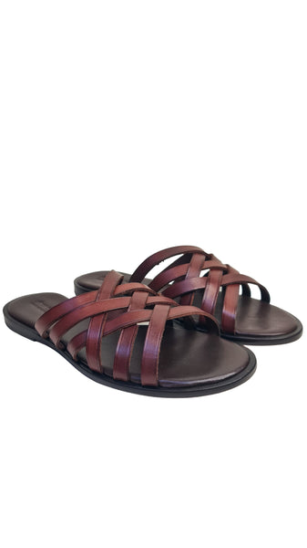 DRAGON DIFFUSION 3 CROSS BRUCIATO SANDALS