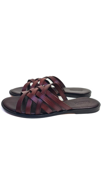 DRAGON DIFFUSION 3 CROSS BRUCIATO SANDALS
