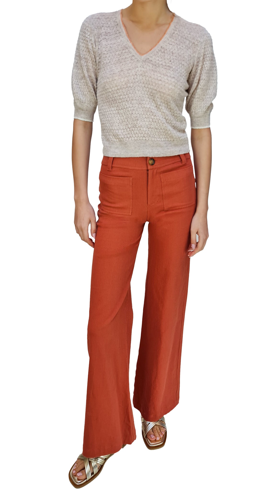 MAISON ANJE ISLA CARAMELO TROUSERS