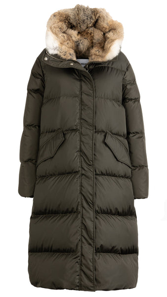 LEMPELIUS DARK GREEN DOWN COAT