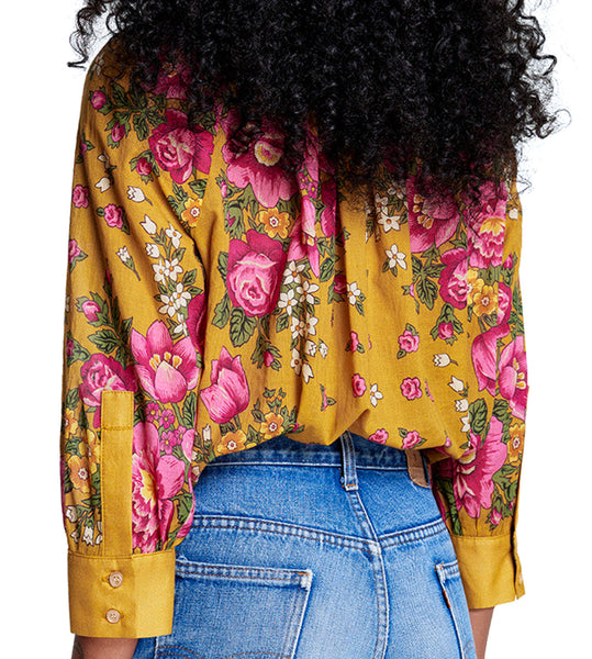 SMYTHE OCHRE FLORAL BLOUSE