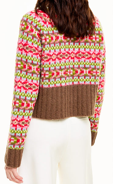 SMYTHE CROPPED FAIR ISLE JUMPER