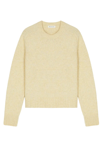 Brighten your outfit with the Masscob Yellow Melange Emily Sweater. Features a soft crewneck design, textured melange yarn, and ribbed details. Shop now!
* Masscob yellow melange Emily sweater
* Masscob Emily yellow sweater
* Women's yellow melange crewneck sweater
* Masscob light yellow knit pullover
* Soft pastel yellow wool sweater women
* Designer melange crewneck jumper
* Masscob Emily jumper yellow
* yellow heathered knitwear for women