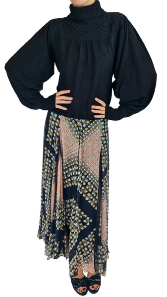 MES DEMOISELLES GARBO BLACK ROSE SKIRT