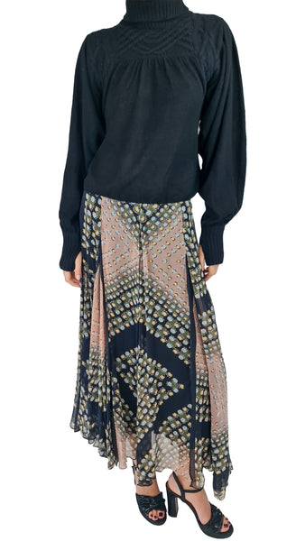 MES DEMOISELLES GARBO BLACK ROSE SKIRT