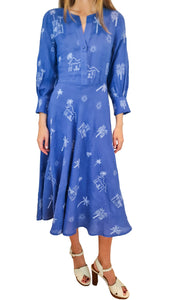 NIMO WITH LOVE AZURITE VILLAGE DRESS
