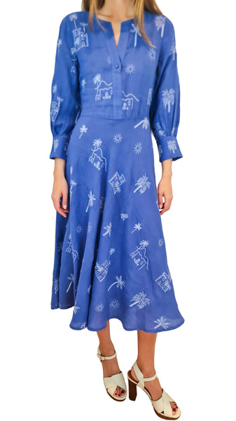 NIMO WITH LOVE AZURITE VILLAGE DRESS