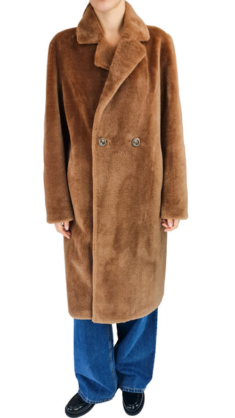 P CUBE MORIZ CAMEL COAT
