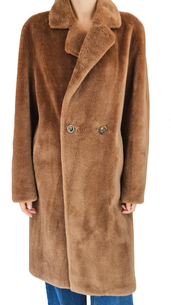 P CUBE MORIZ CAMEL COAT