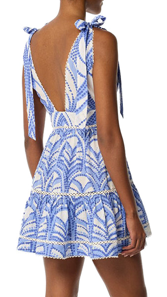 POUPETTE ST BARTH CARA BLUE HIMBA MINI DRESS