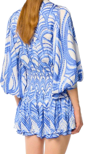 POUPETTE ST BARTH COLLEEN BLUE HIMBA MINI DRESS
