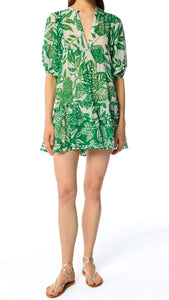 POUPETTE ST BARTH ARIA GREEN STELIS MINI DRESS