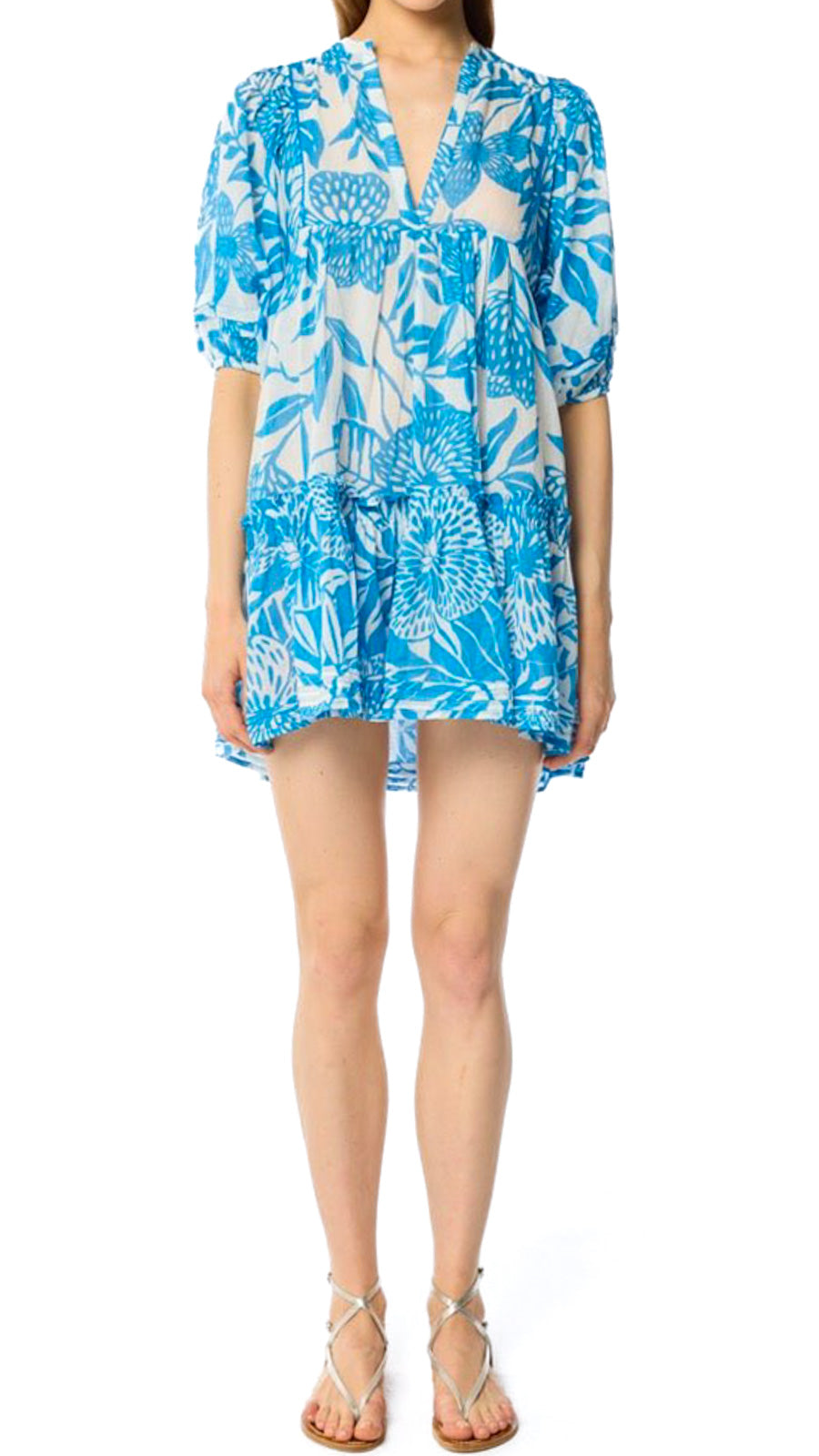 POUPETTE ST BARTH ARIA BLUE STELIS MINI DRESS
