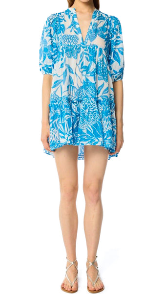 POUPETTE ST BARTH ARIA BLUE STELIS MINI DRESS