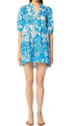 POUPETTE ST BARTH ARIA BLUE STELIS MINI DRESS