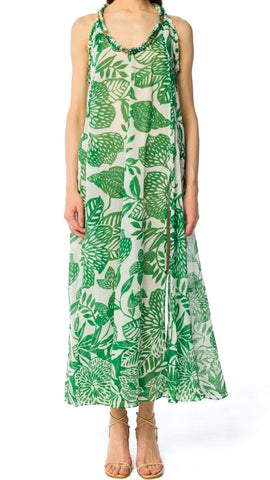 POUPETTE ST BARTH NAVA GREEN STELIS LONG DRESS