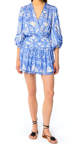 POUPETTE ST BARTH COLLEEN BLUE HIMBA MINI DRESS