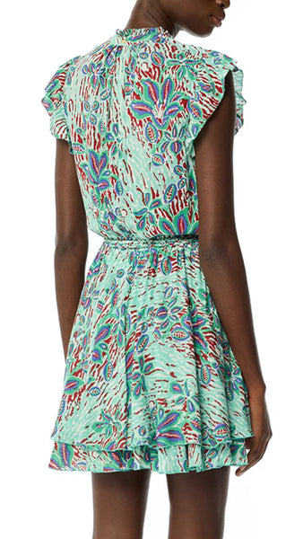 POUPETTE ST BARTH CALLIE MINT EXOTIC MINI DRESS