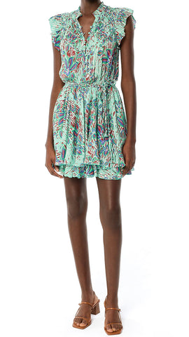 POUPETTE ST BARTH CALLIE MINT EXOTIC MINI DRESS