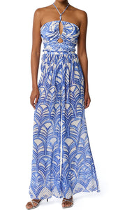 POUPETTE ST BARTH CLAUDIA BLUE HIMBA JUMPSUIT