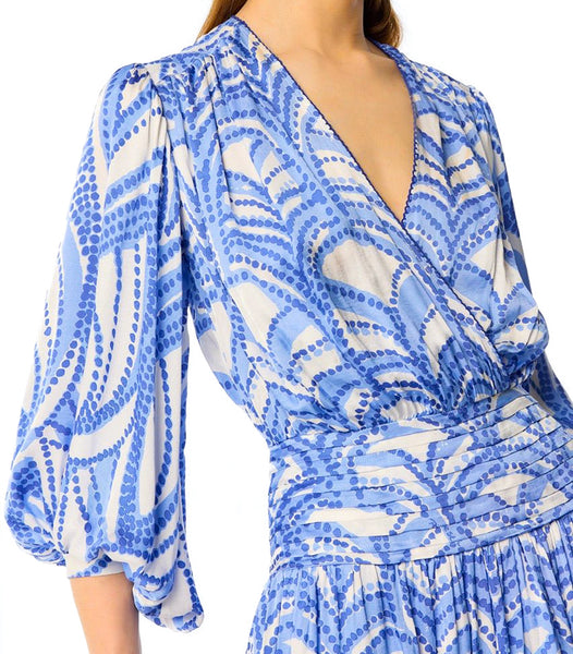 POUPETTE ST BARTH COLLEEN BLUE HIMBA MINI DRESS