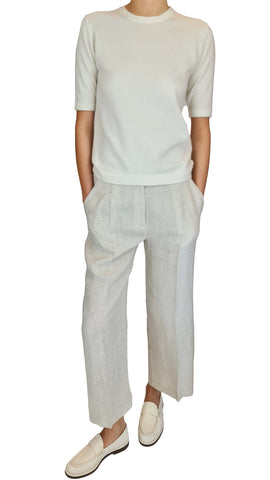 PUROTATTO LINEN NATURAL TROUSERS