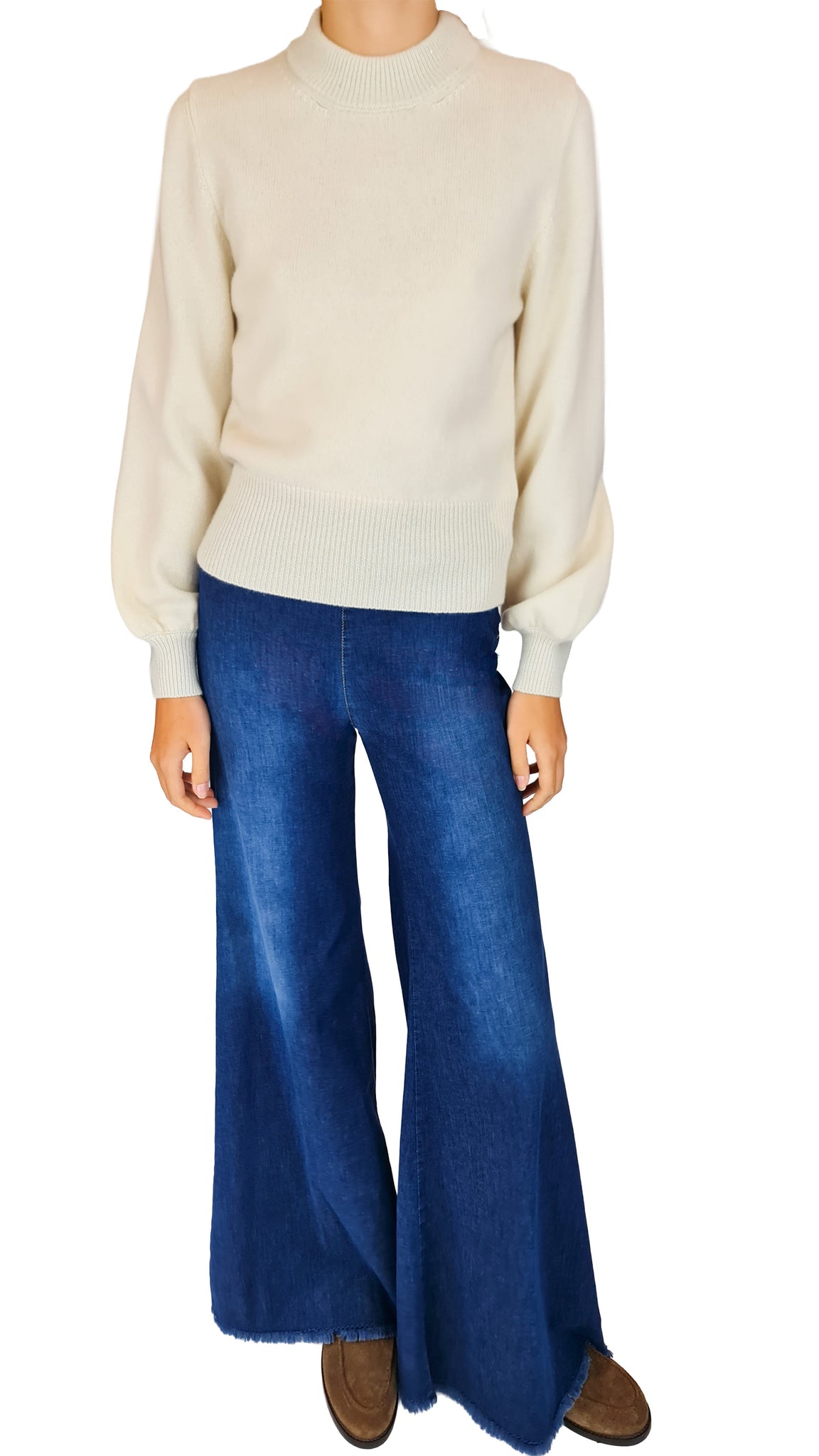 PUROTATTO LATTE BELL SLEEVE JUMPER