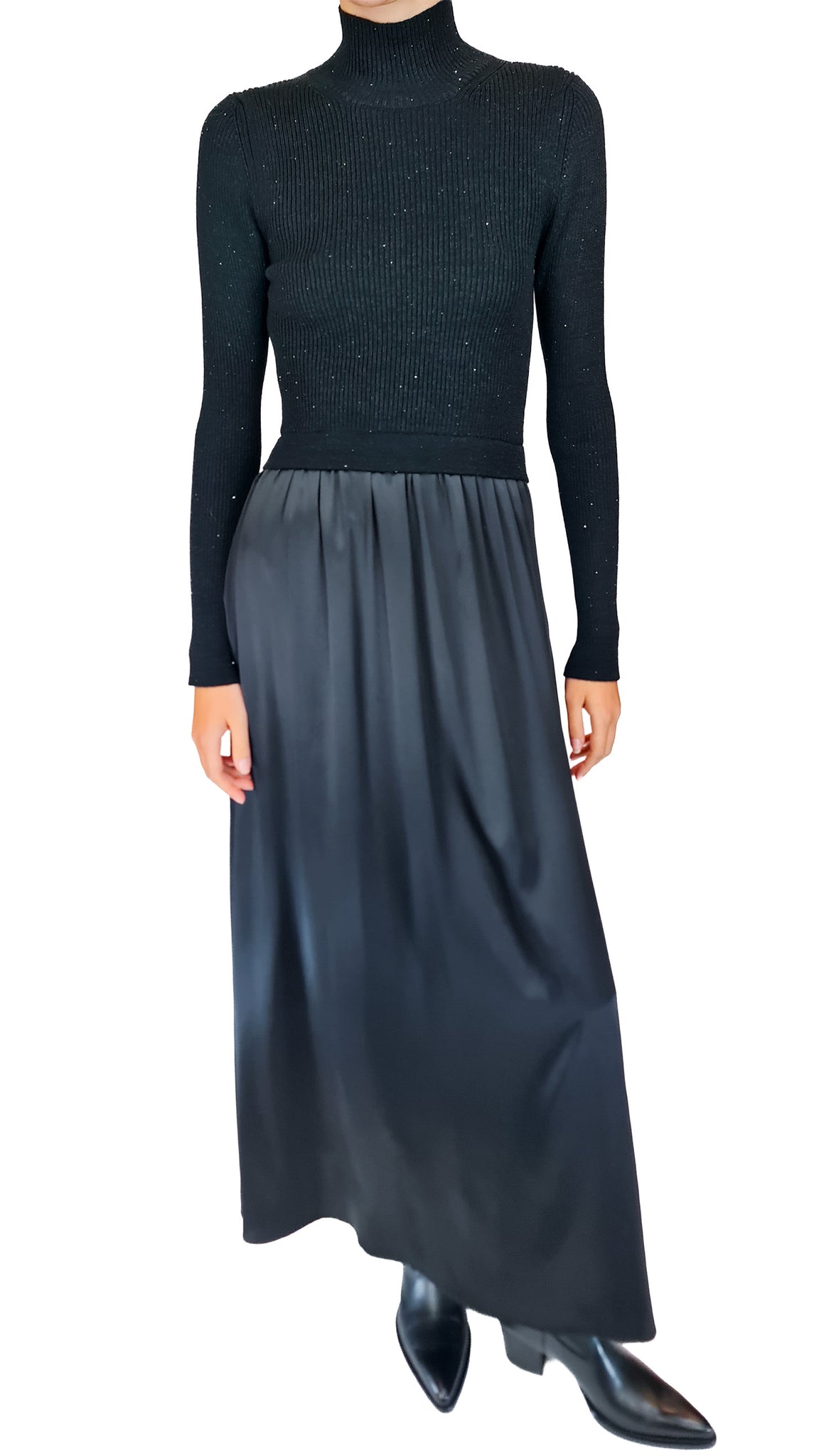 PUROTATTO SEQUIN SILK DRESS