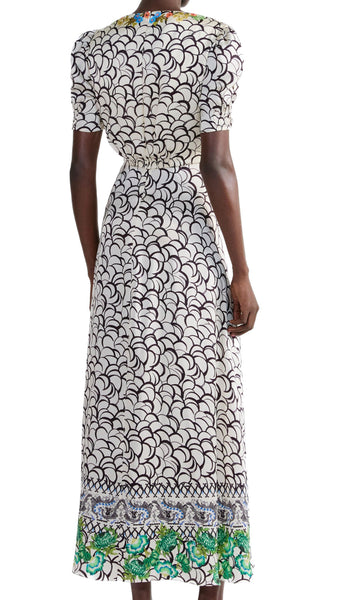 SALONI LEA PEONIA BORDER DRESS