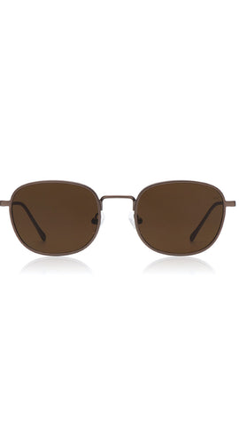 A.KJAERBEDE HELLO MATTE BROWN SUNGLASSES