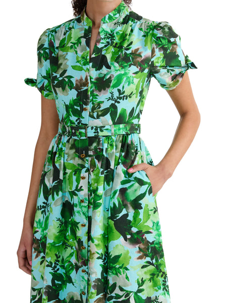 SALONI ENA WATERCOLOUR GARDEN DRESS