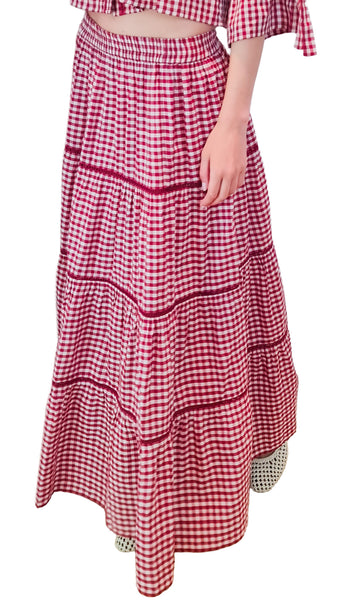 SEEMA KAHAI ANAIS RED SKIRT