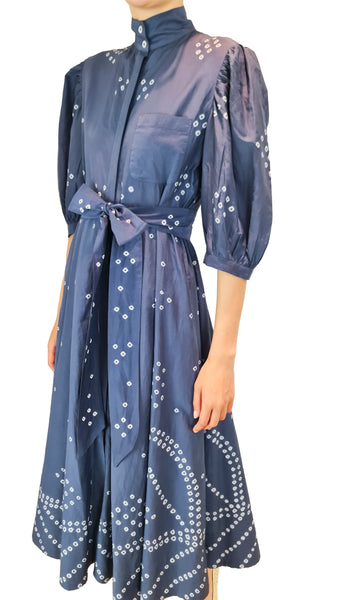 SEEMA KAHAI NILA BANDINI INDIGO DRESS