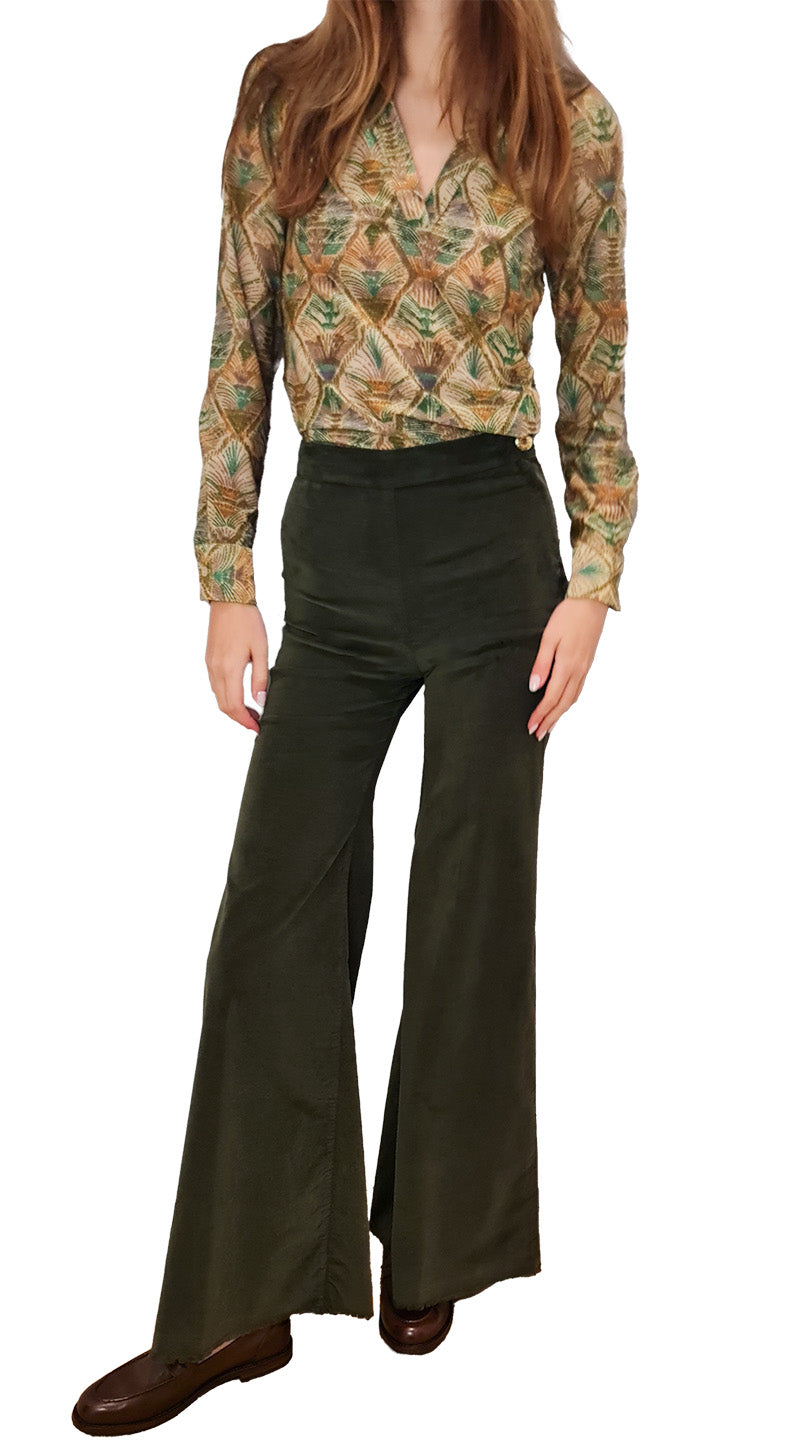 SHAFT MILLY VELVET MILITARY FLARES