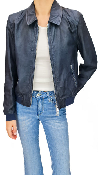 THE JACKIE LEATHERS NINFA DENIM BLUE JACKET
