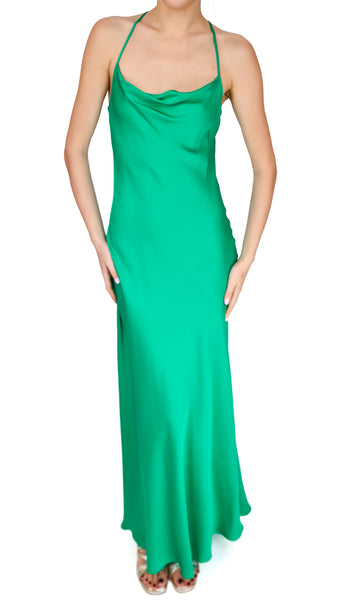 SILK95FIVE ST GERMAINE GREEN DRESS