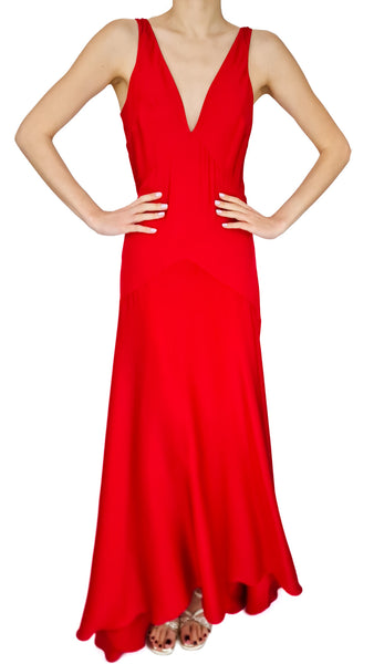 SILK95FIVE MAR-A-LAGO BRIGHT RED DRESS