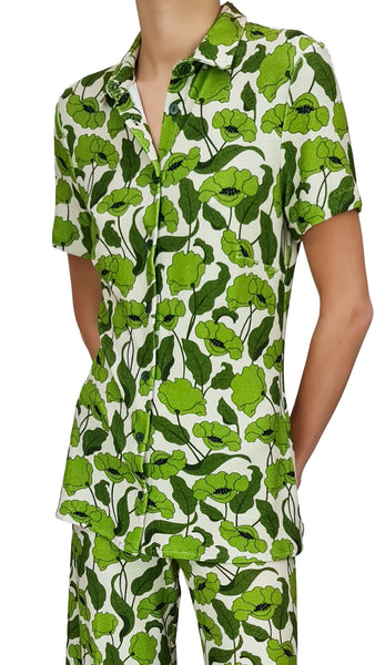 SIYU GREEN SHELLEY SPUGNA SHIRT