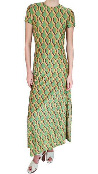 SIYU TANTRIS GOLD GREEN DRESS