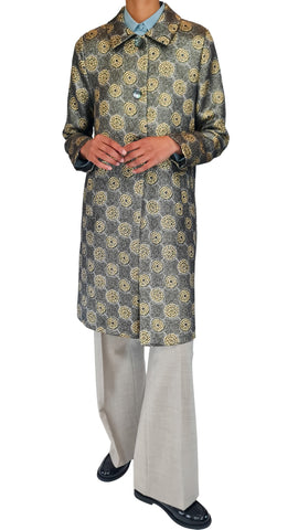 SIYU CIRCLE CLOQUE DRESS COAT GREY