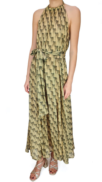 SIYU GOLD CROCUS BAMBOLA DRESS