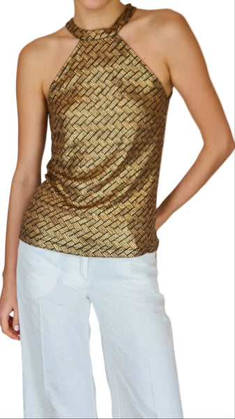 SIYU TALLIS PAILLETTES TOP GOLD