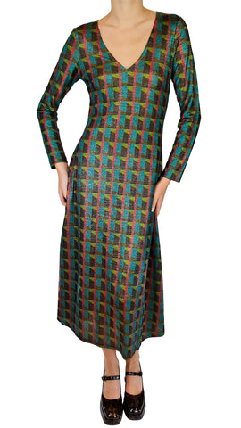 SIYU GEO LUREX DRESS