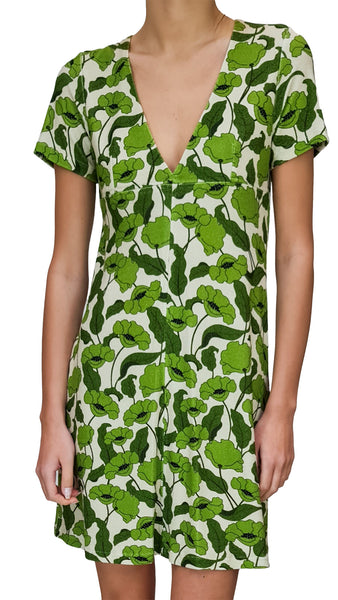 SIYU GREEN SHELLEY SPUGNA DRESS
