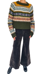 SMYTHE OLIVE CROPPED HAND KNIT JUMPER