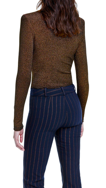 SMYTHE COPPER TURTLENECK TOP